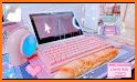 Pink Cute Bear Keyboard Background related image