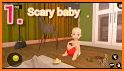 Scary Baby in yellow house horror 3d related image