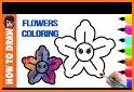 Glitter Flowers Coloring Book related image