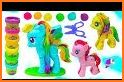 Coloring Horse Pony Hair Rainbow related image