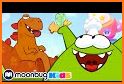 Om nom vs dinosaur related image