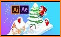 Isometric Christmas related image