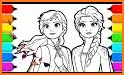 Elsa and Anna Coloring Book related image