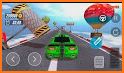 Mega Ramp Superhero car racing game: GT car stunts related image