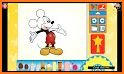 Coloring Mickey Cartoon Book Mouse Game related image