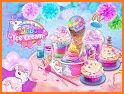 Rainbow Unicorn Ice Cream Sandwich - Cooking Games related image