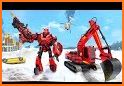 Snow Excavator Crane Transform Robot Shooting Game related image