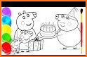 Coloring Peepa Book and pig related image