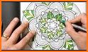 Mandala coloring book adults related image