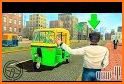 Tuk Tuk Rickshaw City Taxi Driver Passenger 2019 related image