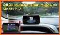 GPS Speedometer OBD2 Car dashboard: Speed limit related image