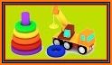 Kids Vehicles: Construction + puzzle coloring book related image