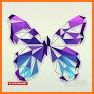 Butterfly No Poly Art - Polygon Puzzle By Number related image