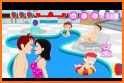 Swimming pool kissing - Lovers kissing game related image