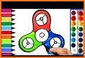 Fidget Spinner Coloring Book & Drawing Kids Game related image