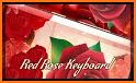 Red Rose Hearts Keyboard Background related image