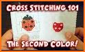 Cross Stitch Coloring Art related image