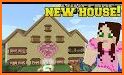 Super Pink house map for MCPE related image