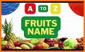 Learn ABC with Fruits A to Z related image