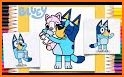 Glitter bluey Coloring Pages! related image